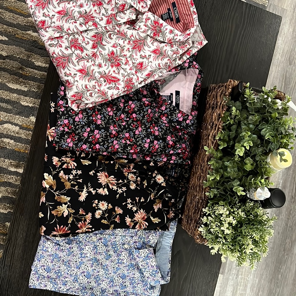 4 shirts for $20  Chaps No iron  long sleeve